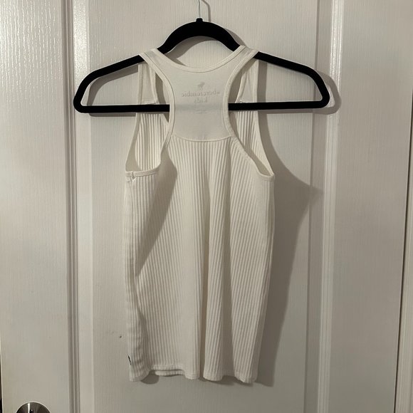 Abercrombie Kids White Ribbed Tank Top (Size 13/14) - Picture 2 of 2